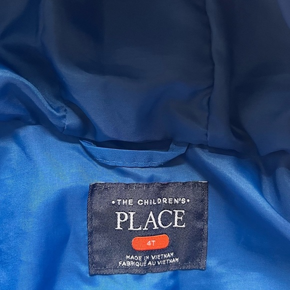 Blue Puffer Jacket with Hood, Children’s Place. Size 4T - Picture 2 of 2